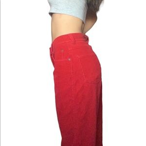 Vintage red corduroy ‘mom jean’ style